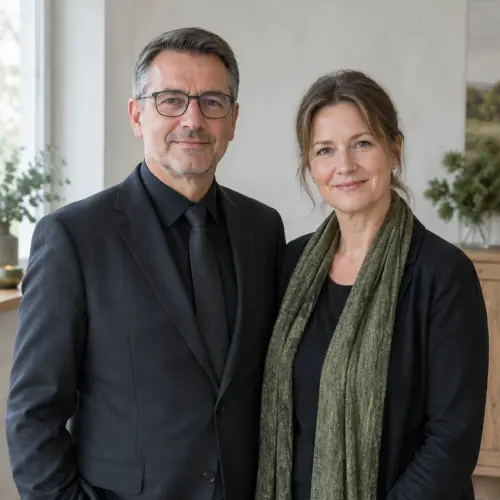 Martin und Anna Lindner in ihrem Bestattungshaus